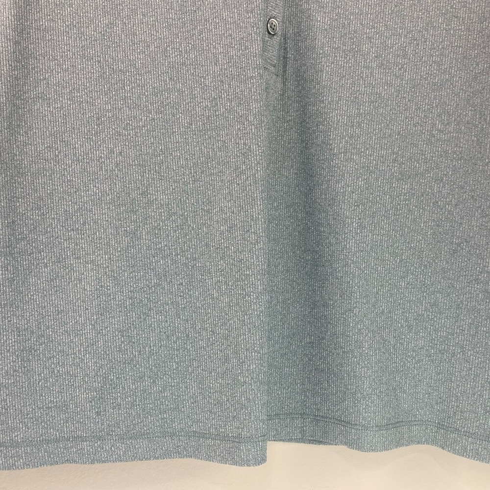 Athleta Uptempo Ribbed Henley Long Sleeve Top in Heathered Green Size XL - Picture 5 of 10